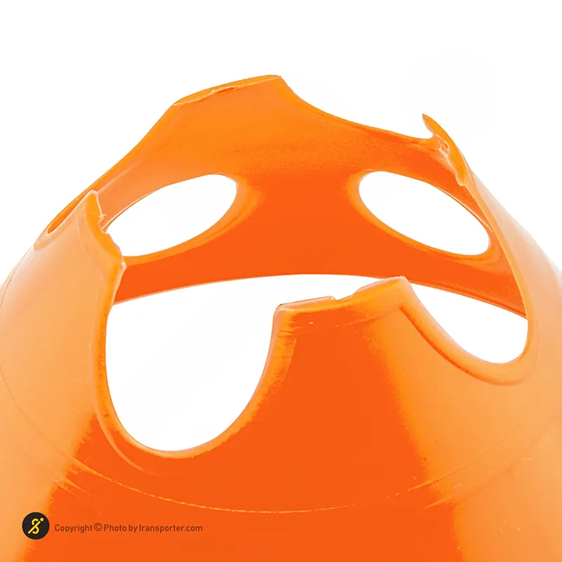 مانع تمرین فوتبال بشقابی سوراخ دار کنز ژله ای 9 سانتیمتری بسته 10 عددی