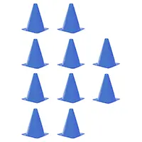 مانع تمرین فوتبال مخروطی 17 سانتیمتری ژله ای  بسته 10عددی