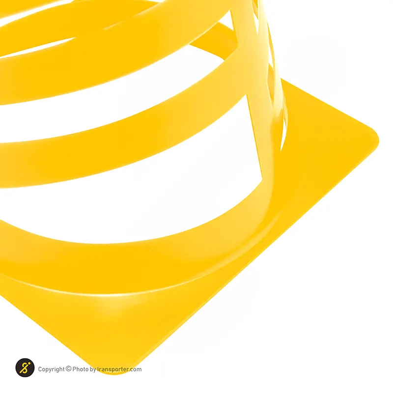 مانع تمرین فوتبال مخروطی 17 سانتیمتری شیاردار ژله ای بسته 10عددی