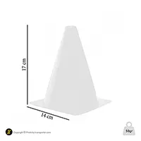 مانع تمرین فوتبال مخروطی 17 سانتیمتری ژله ای  بسته 10عددی