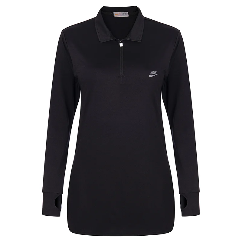 تونیک ورزشی زنانه نیم زیپ انگشتی طرح نایک 2460