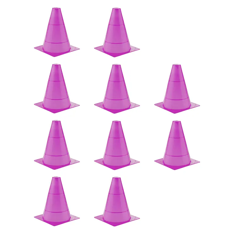 مانع تمرین فوتبال مخروطی 17 سانتیمتری ژله ای  بسته 10عددی