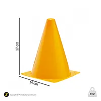 مانع تمرین فوتبال مخروطی 17 سانتیمتری ژله ای  بسته 10عددی