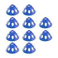 مانع تمرین فوتبال بشقابی سوراخ دار کنز ژله ای 9 سانتیمتری بسته 10 عددی