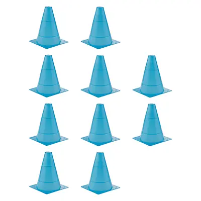 مانع تمرین فوتبال مخروطی 17 سانتیمتری ژله ای  بسته 10عددی