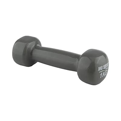 دمبل بدنسازی ایروبیک بانوان روکش دار تکی 1 کیلویی MG SPORT | طوسی