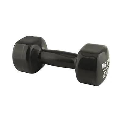 دمبل بدنسازی ایروبیک بانوان روکش دار تکی 5 کیلویی MG SPORT | مشکی