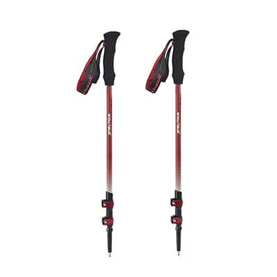باتوم کوهنوردی اسنوهاک کلیپسی جفتی SN T 0115 | زرشکی/مشکی