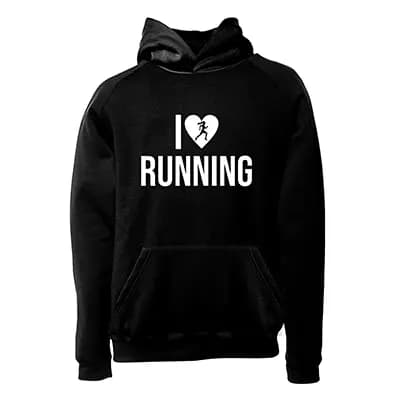 هودی رانینگ فشن لاین RUN 9 | مشکی/سفید