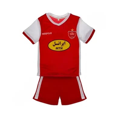 ست پیراهن شورت ورزشی فوتبال بچه گانه پرسپولیس PE01 هواداری | قرمز