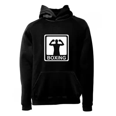 هودی ورزشی بوکس فشن لاین BOX 10 | مشکی/سفید