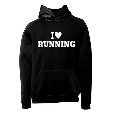 هودی رانینگ فشن لاین RUN 6 | مشکی/سفید