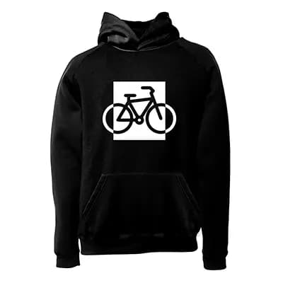 هودی دوچرخه سواری فشن لاین BIKE 3 | مشکی/سفید